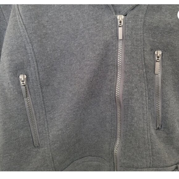 Yoki New York Biker Style Cropped Jacket Zip Up, Pockets, Charcoal Gray Size L - Picture 5 of 8